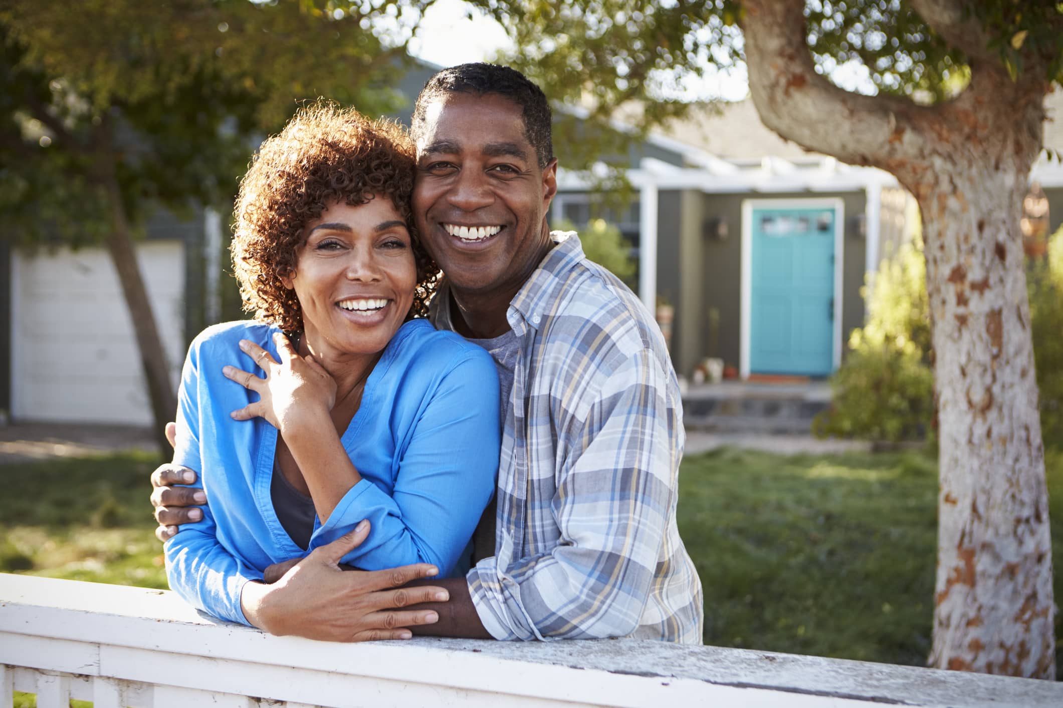 Couple outside